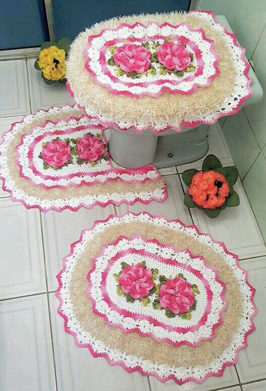 Passo a Passo: Jogo de Banheiro de Crochê Modelo Janine para Iniciantes