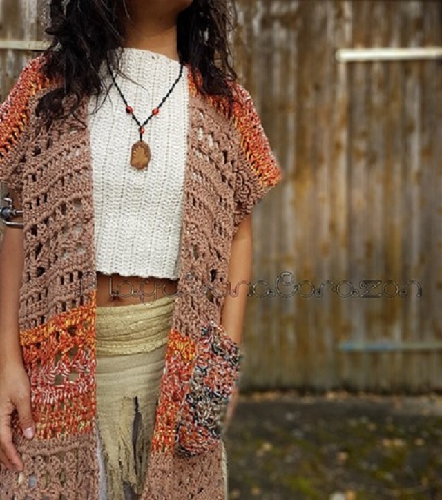 5 ideias de looks com kimono de croche para o verao