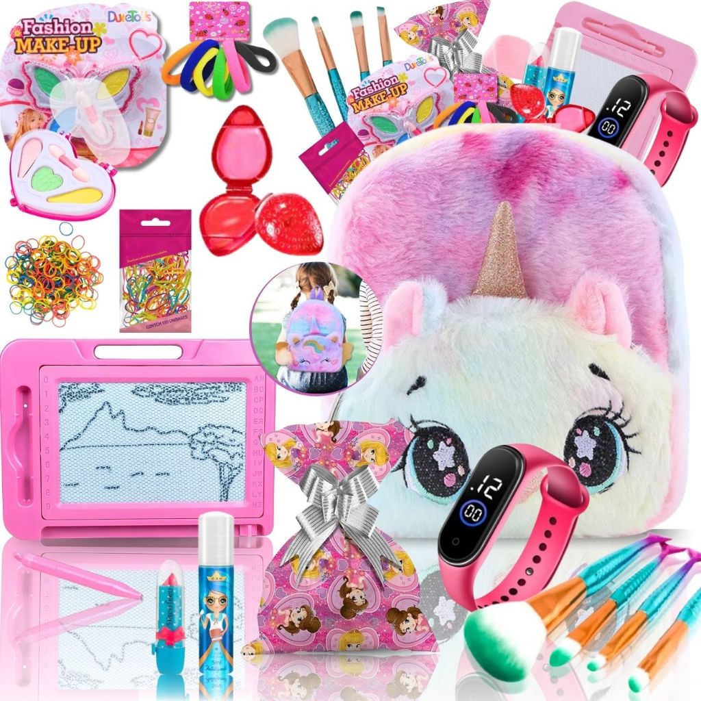 Kit de maquiagem infantil lavável