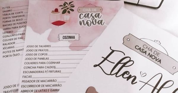 lista de cha de bebe pronta