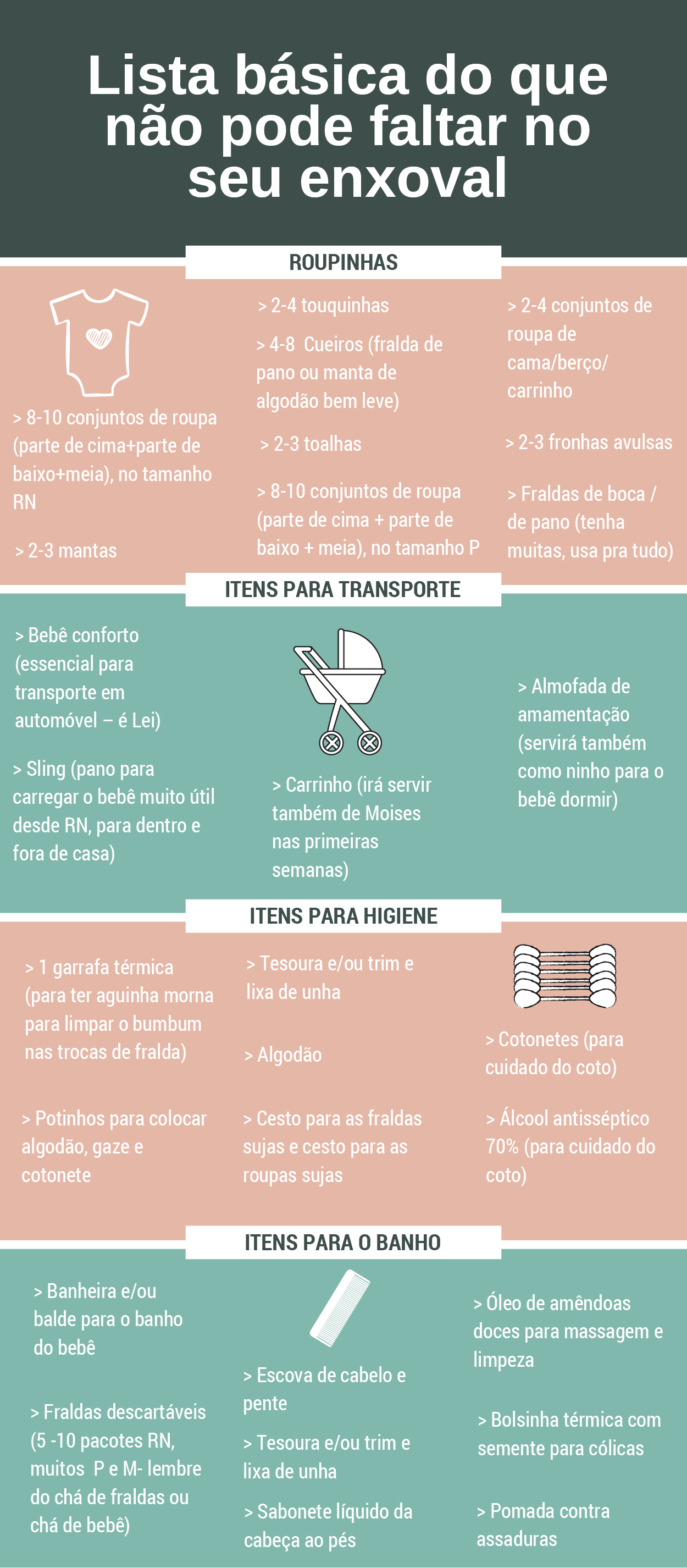 lista enxoval bebe essencial