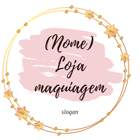 logotipo ouro rosa maquiagem