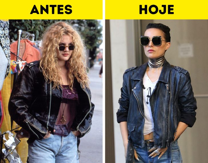 look anos 80 versus look anos 90 qual a diferença