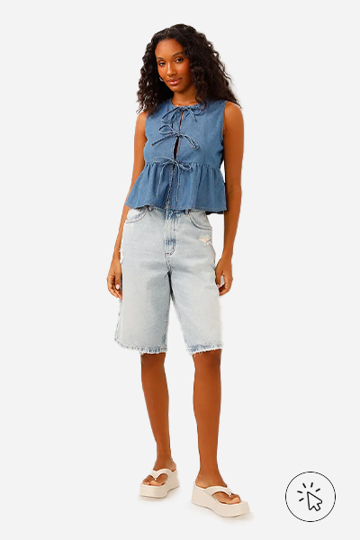10 looks com bermuda preta feminina para arrasar