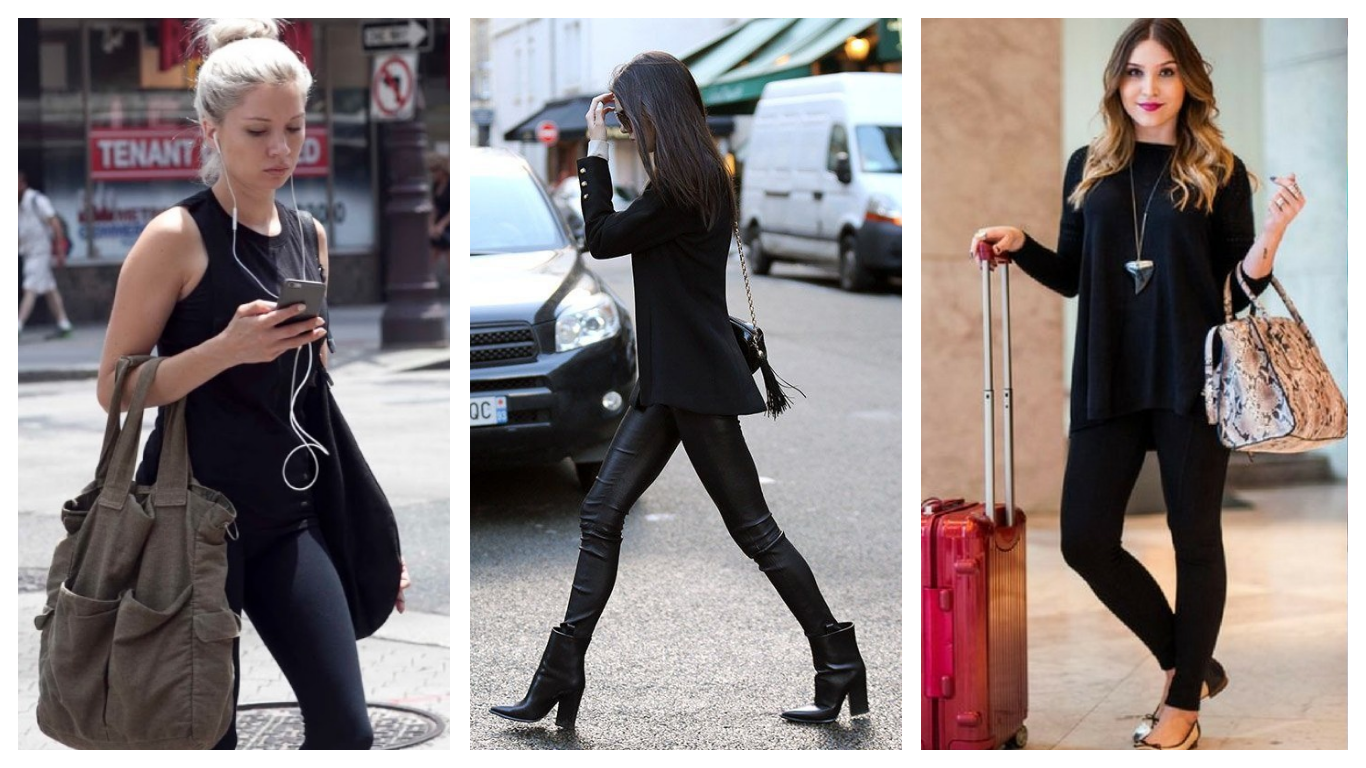 look legging com blazer e tênis branco