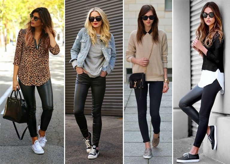 melhores looks com calça legging para sair