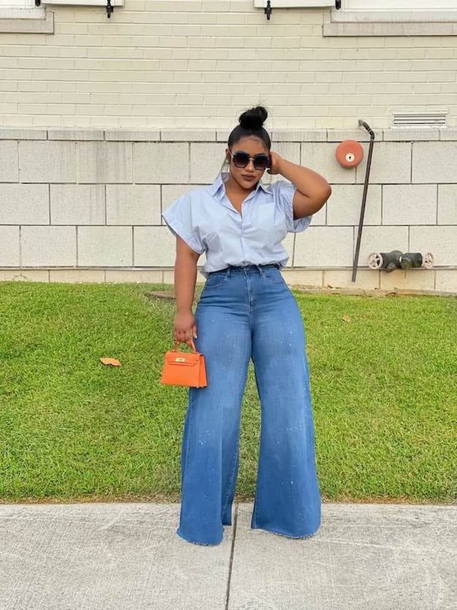 erros ao usar calça jeans pantalona