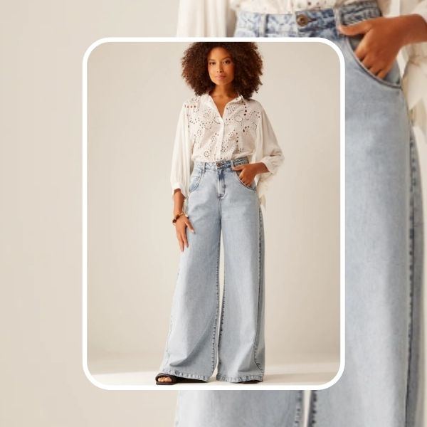 calça jeans pantalona vs wide leg