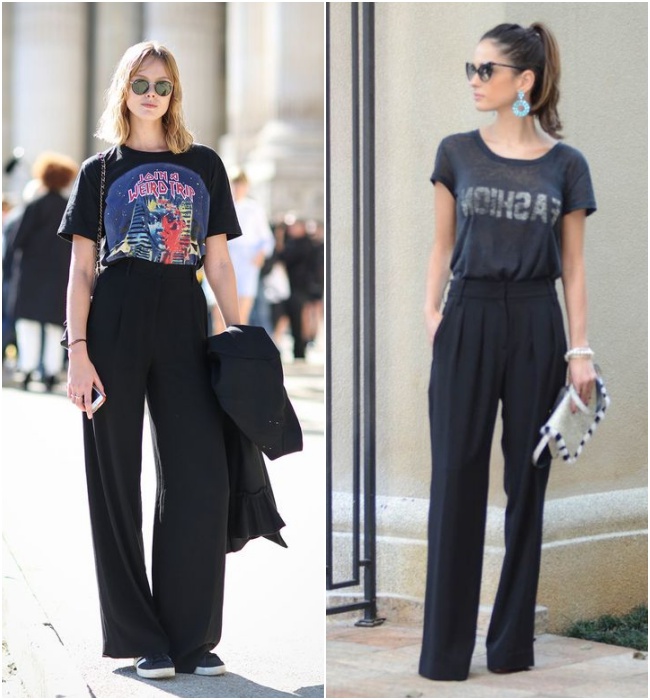 calça pantalona preta para festa