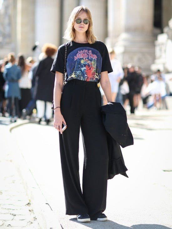 calca wide leg preta custo beneficio