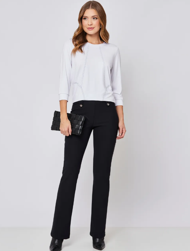 calca wide leg preta vs calca reta