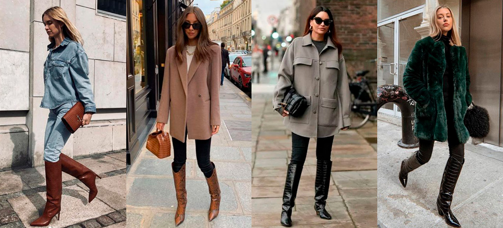looks com bota de cano alto e legging