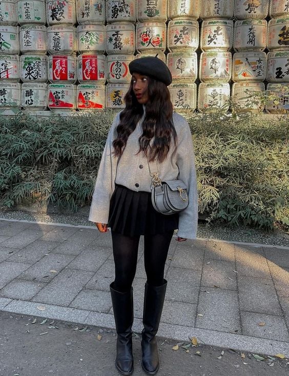 looks com bota de cano alto elegantes
