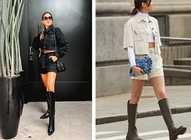 looks com bota de cano alto estilosos