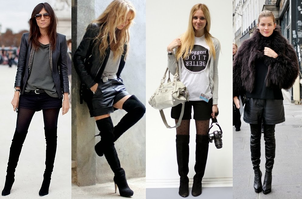 look com bota over the knee e blazer alongado