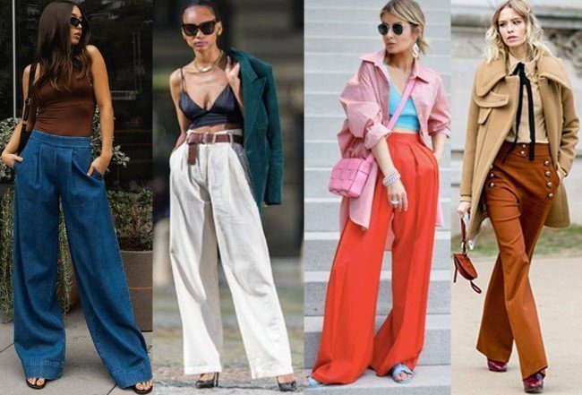 calça wide leg jeans ou alfaiataria qual a melhor para o inverno