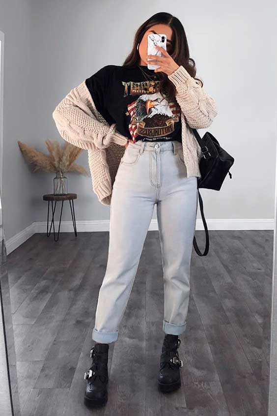 coturno preto look noite