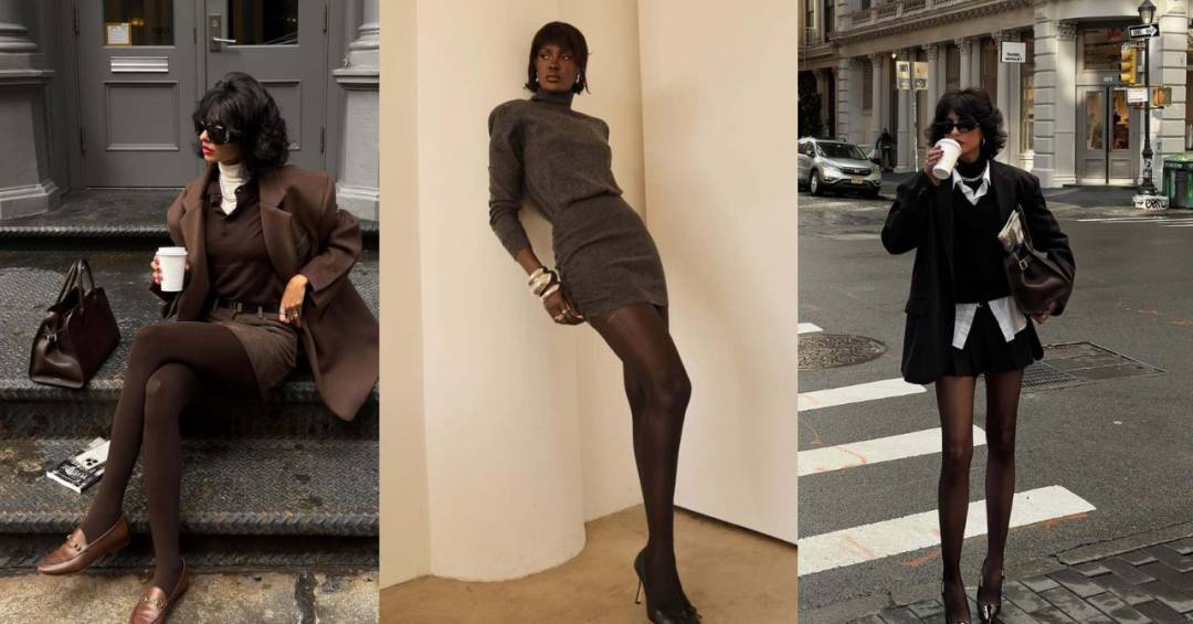como não errar ao usar meia calça em looks