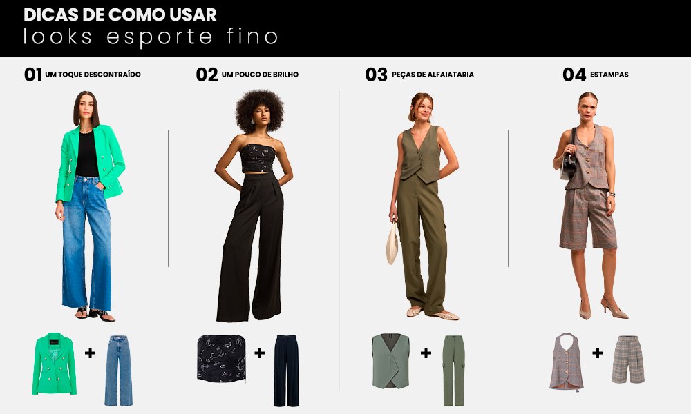 look esporte fino mulher