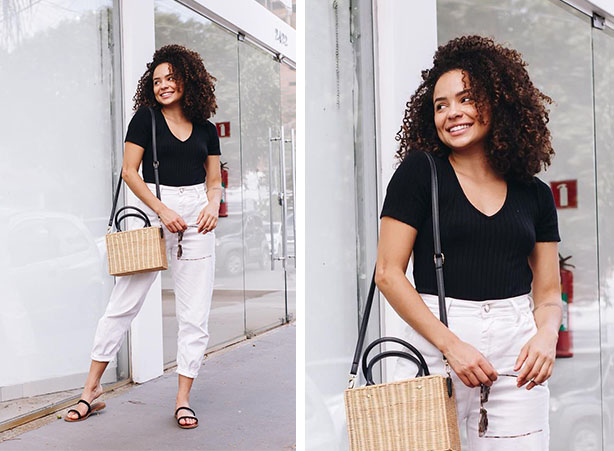 como montar um guarda roupa cápsula preto e branco