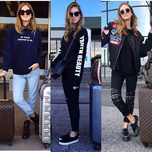 aerolook de blogueira para voo internacional longo