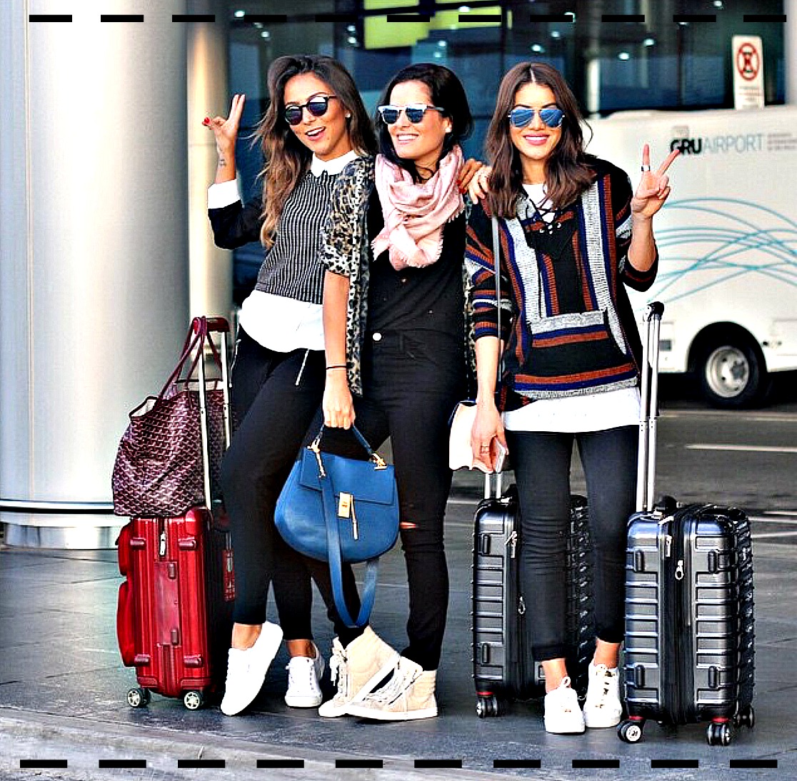 aerolook de blogueira para voo internacional longo