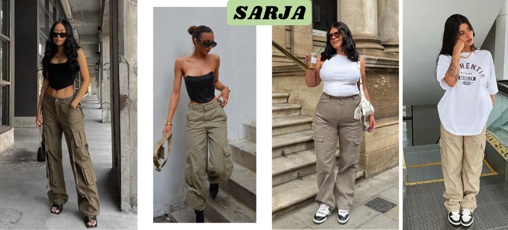 looks calça cargo feminina