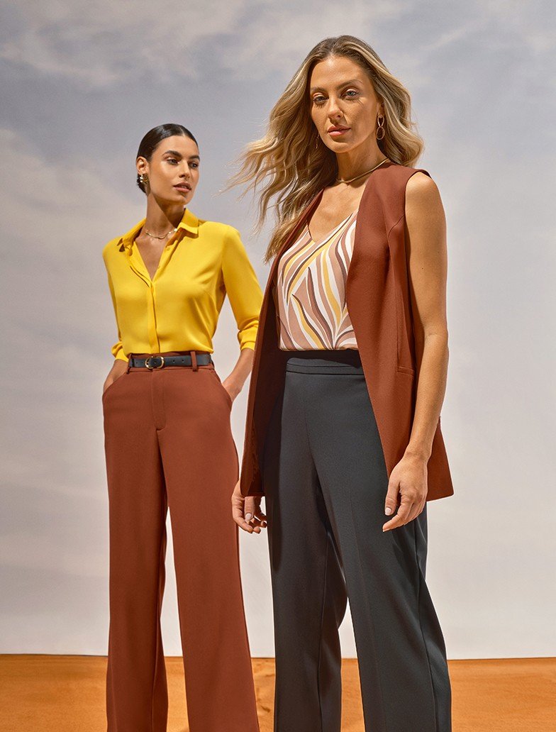 onde comprar calça marrom barata e estilosa