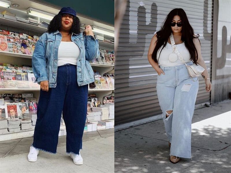calça wide leg para baixinhas
