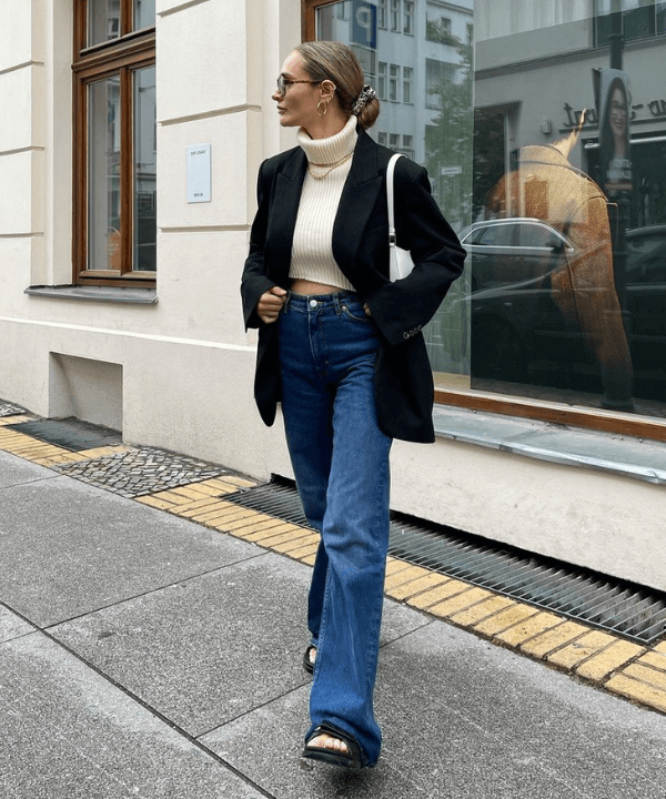 calça wide leg casual