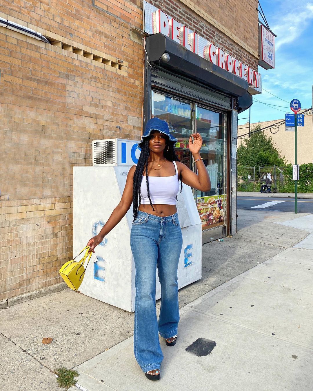 calça wide leg jeans