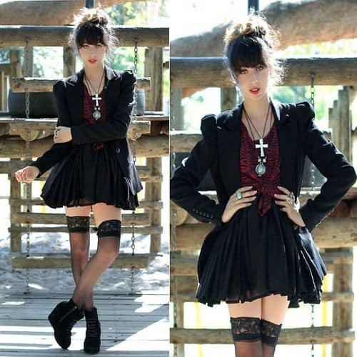 como usar meia 7/8 com saia