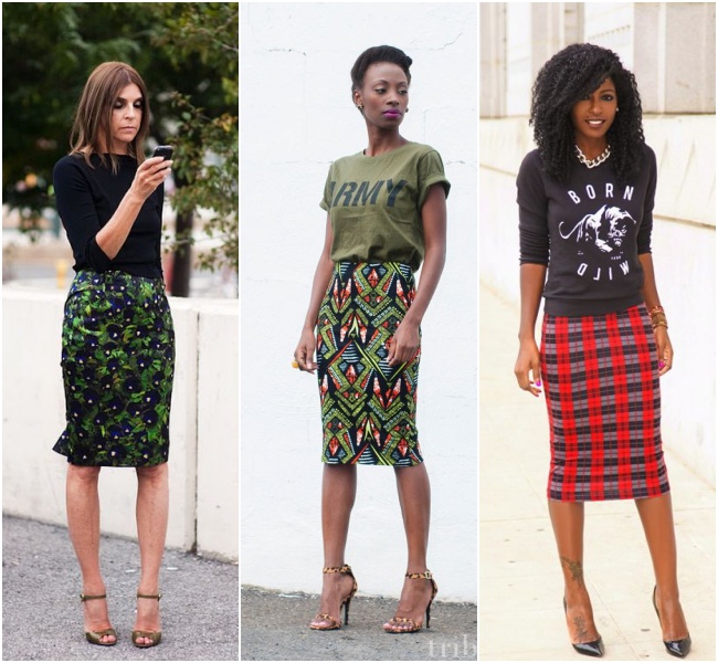 Looks com saia evasê para disfarçar o quadril