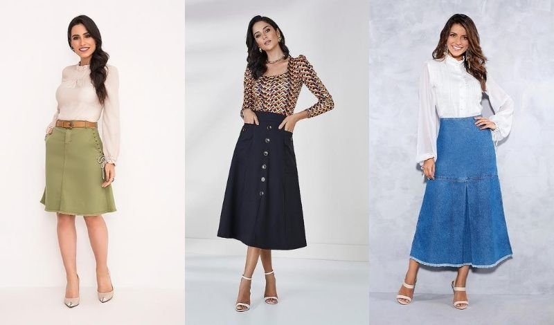 Os melhores sapatos para combinar com saia evasê