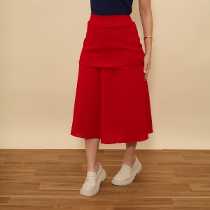 onde comprar saia vermelha midi plissada