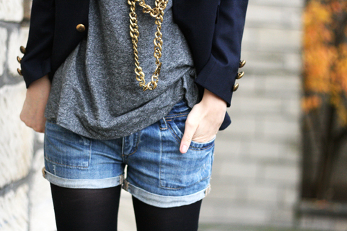 como usar short jeans com meia calça no inverno