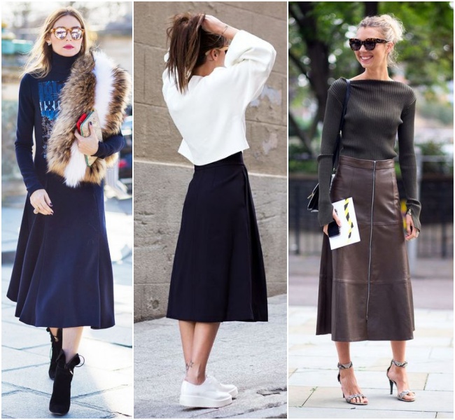 combinar saia plissada tricot inverno