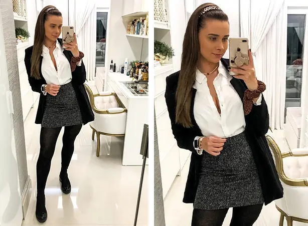 looks de inverno com saia