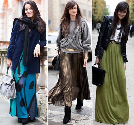 looks inverno saia longa bota cano curto