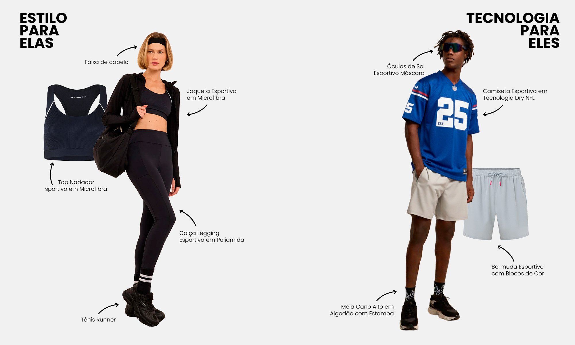 looks esportivos vibrantes