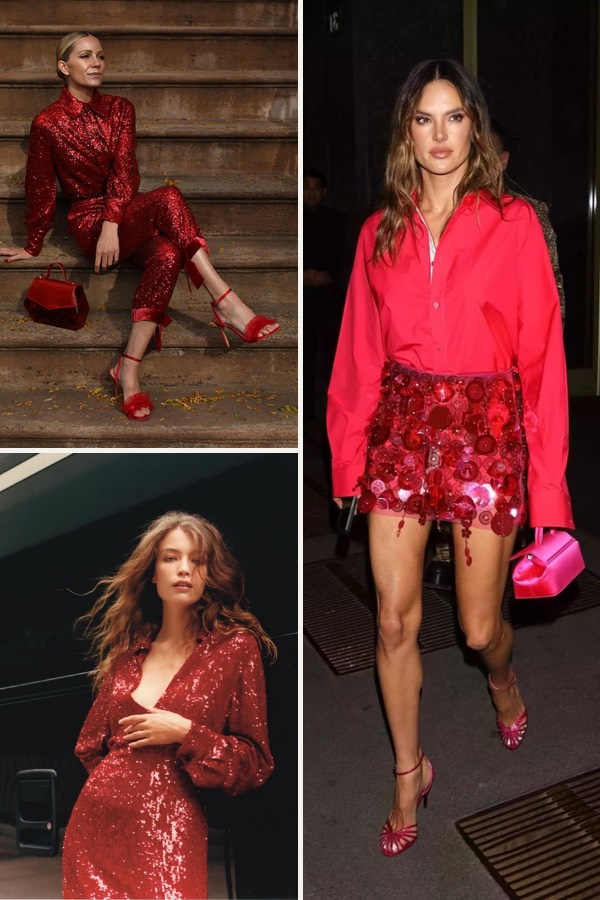 looks de natal com vestido vermelho