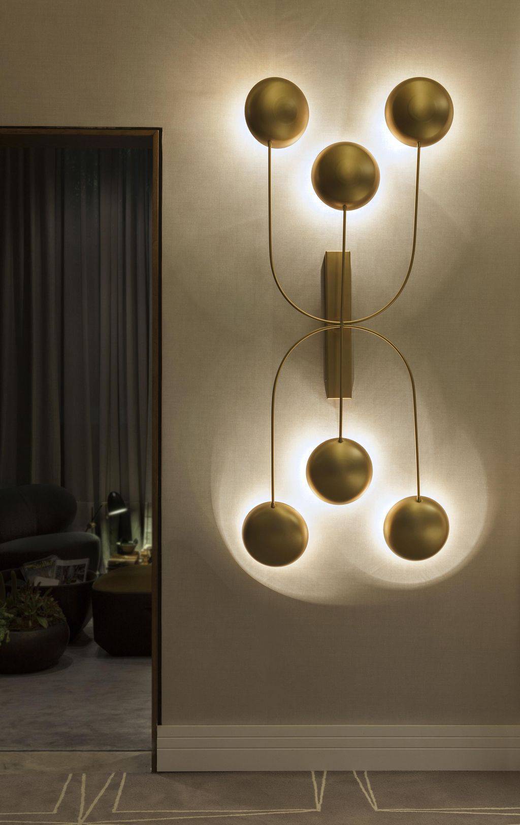 luminária parede interna decoração