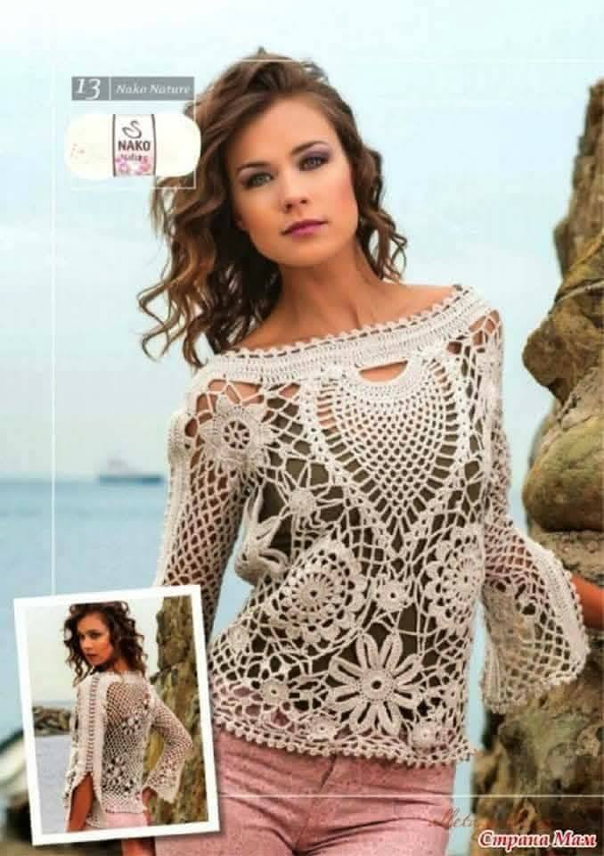 macacão de croche com grafico