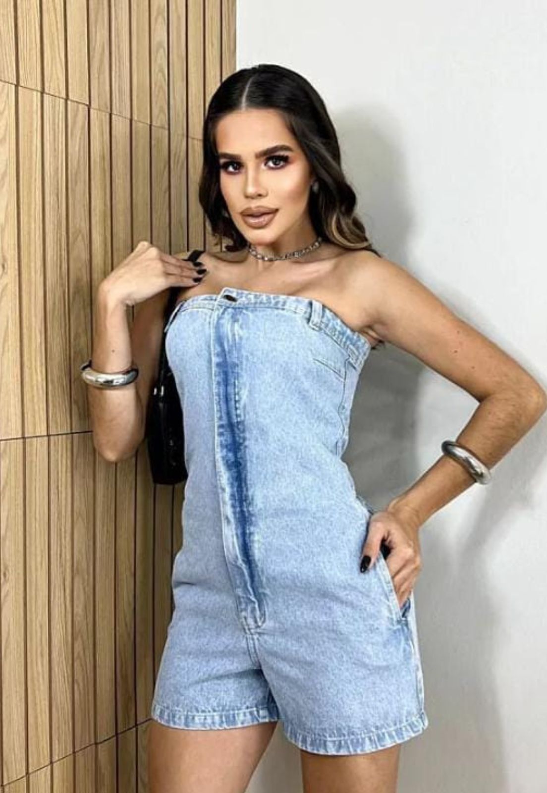 macacão jeans longo ou curto qual escolher para meu corpo