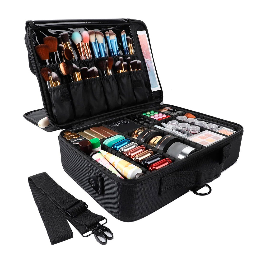 maleta de maquiagem completa com produtos