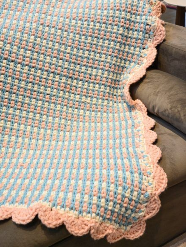 manta de bebe de croche