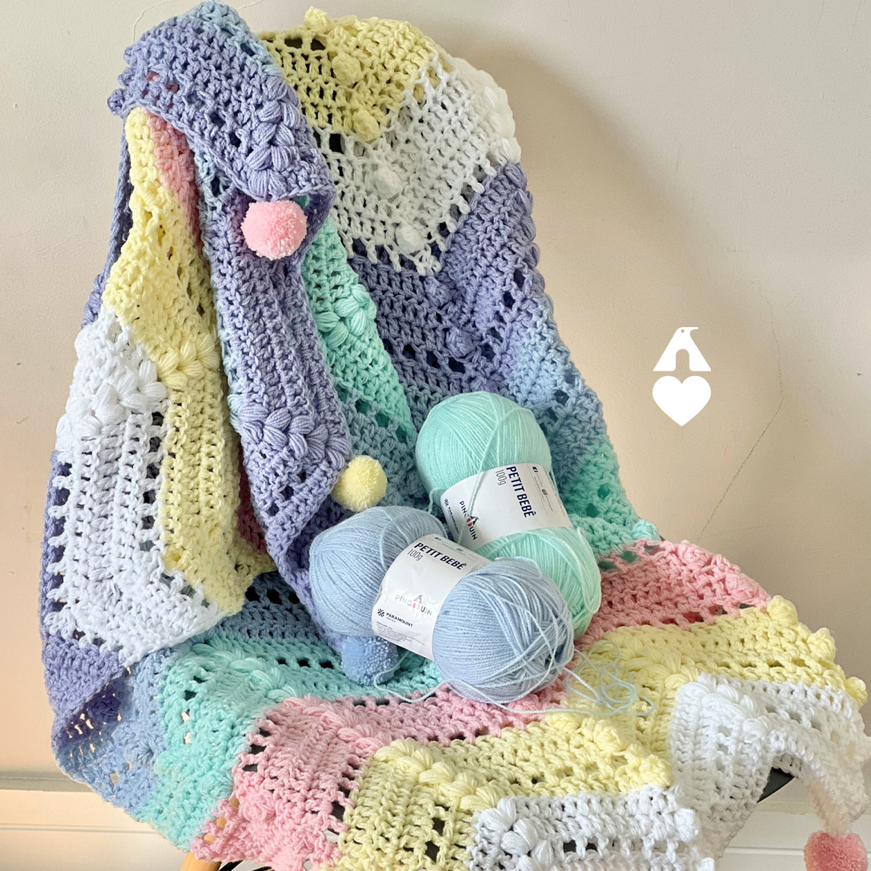 manta de bebe de croche