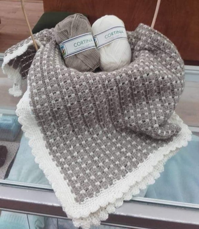 manta de bebe de croche