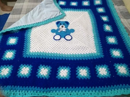 manta de bebe de croche