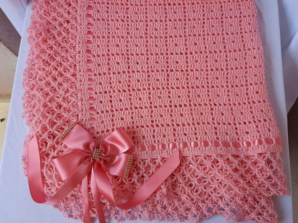 manta de bebe de croche